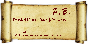Pinkász Benjámin névjegykártya